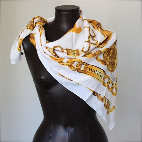 winter scarf vintage chanel|Chanel vintage scarf.